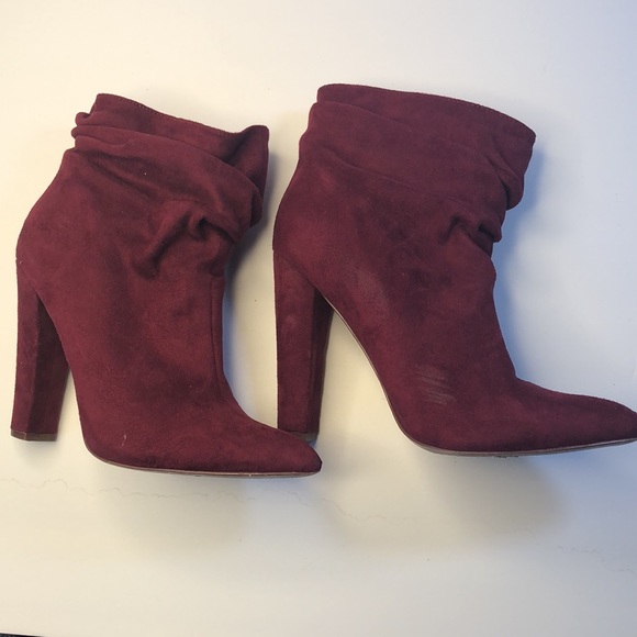 Burgundy Ankle Boots - Picture 2 of 3
